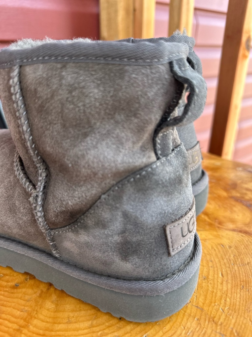 UGG Gray Shearling Booties - Picture 8 of 9